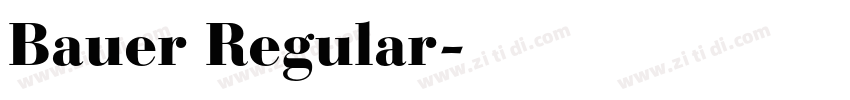 Bauer Regular字体转换